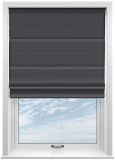 Luxe Velvet, Steel - Twist&Fit Roman Blind